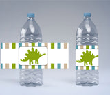 Dinosaur Theme Water Bottle Labels