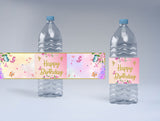 Butterfly Theme Water Bottle Labels