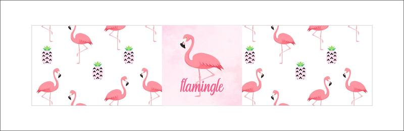 Flamingo Theme Water Bottle Labels