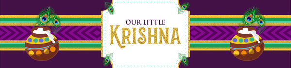 Little Krishna Theme Birthday Party Water Bottle Labels