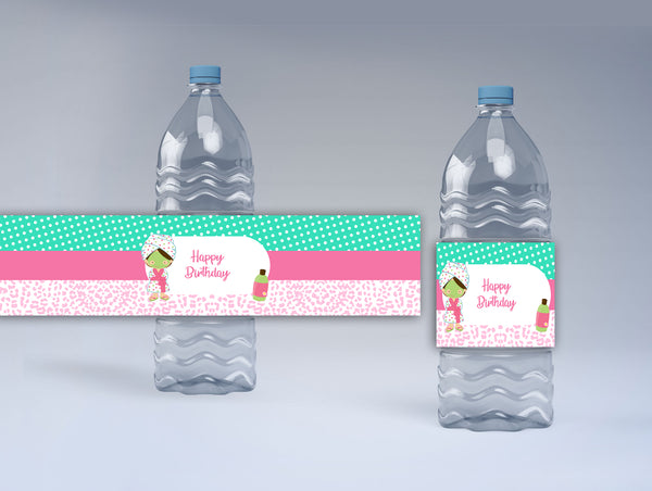 Spa Theme Water Bottle Labels