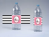 Paris Theme Water Bottle Labels