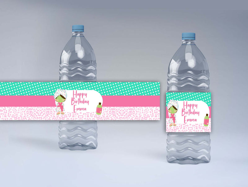 Spa Theme Water Bottle Labels