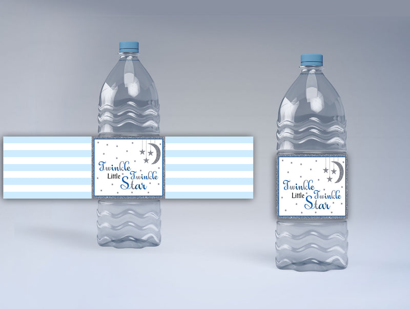 Twinkle Twinkle Little Star Theme Water Bottle Labels