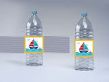 Nautical Ahoy Theme Water Bottle Labels