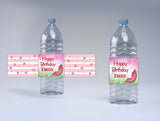 One In A Melon Theme Water Bottle Labels