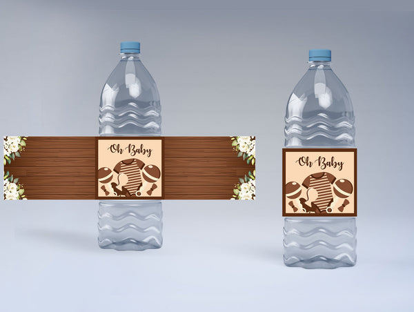 "Oh Baby" Theme Baby Shower Party Water Bottle Labels