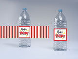 "Ready To Pop" Baby Shower Theme Birthday Party Water Bottle Labels