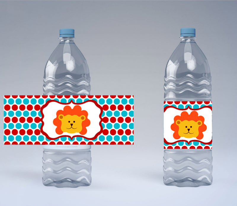 Carnival Theme Water Bottle Labels