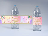 Butterfly Theme Water Bottle Labels