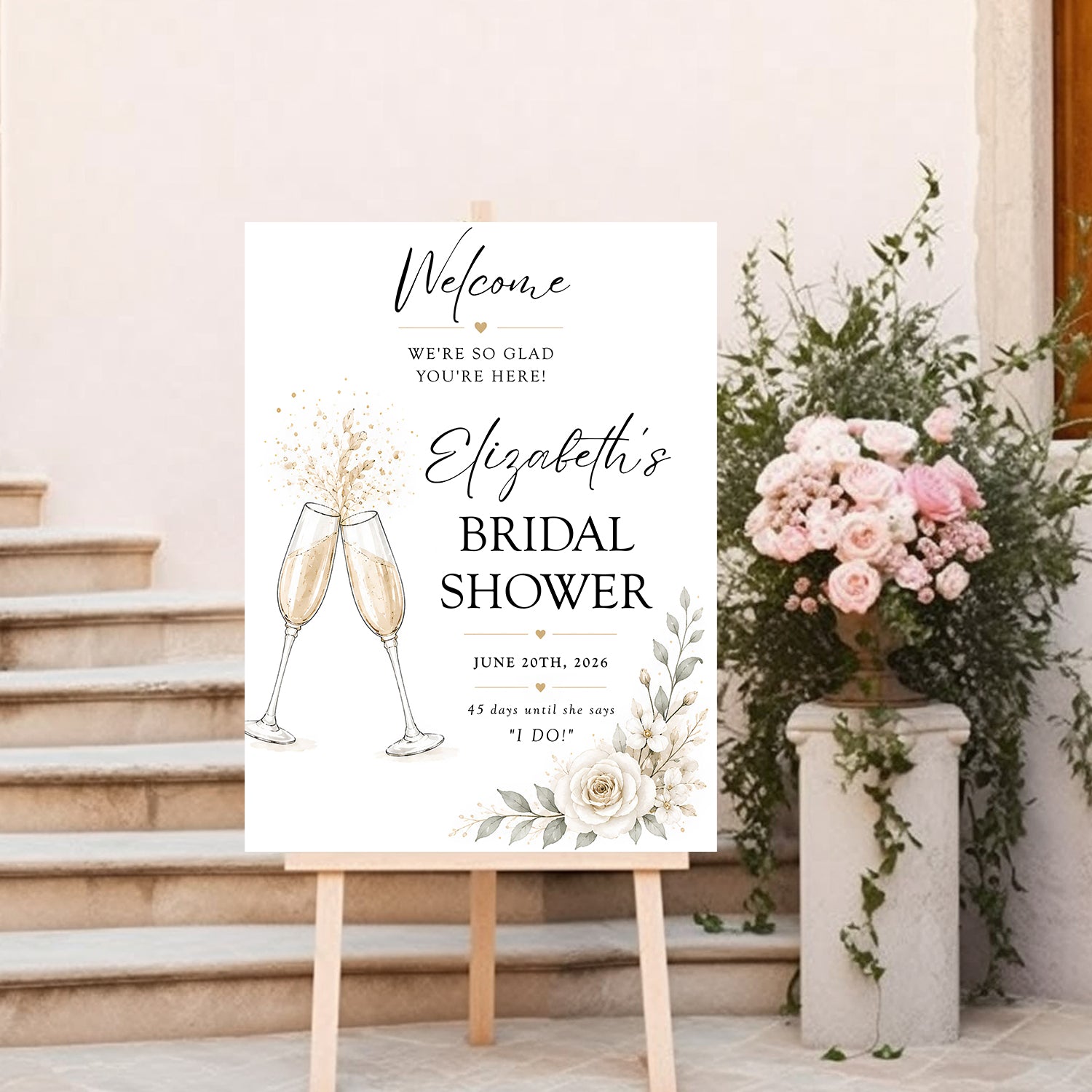 Bridal Shower Party Welcome Board