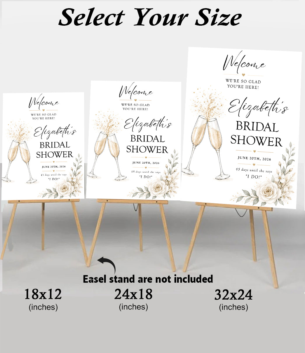 Bridal Shower Party Welcome Board
