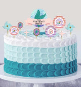 Mermaid Theme Birthday Party Cake Topper /Cake Decoration Kit