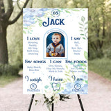 First Birthday Theme Customized Milestone Board for Kids Birthday Party