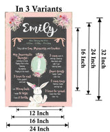 Bunny Theme Customized Milestone Board for Kids Birthday Party