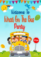 Wheels On The Bus Theme Birthday Party Yard Sign/Welcome Board