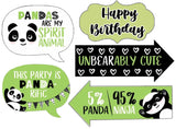 Panda Birthday Party Photo Props Kit