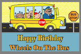 Wheels On The Bus Theme Birthday Table Mats for Decoration