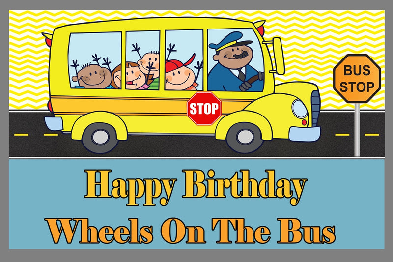 Wheels On The Bus Theme Birthday Table Mats for Decoration