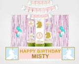 Unicorn Birthday Party Decoration Kit - Personalized