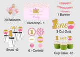 One Is Fun Theme Birthday Complete Personalize Party Kit