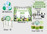 Panda Theme Birthday Complete Personalize Party Kit