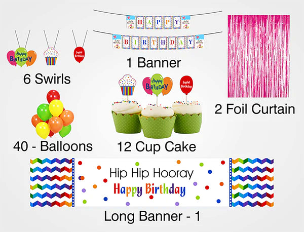 Joyfull Birthday Party Decoration Kit - Personalized