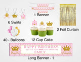 Princess Birthday Party Decoration Kit - Personalized