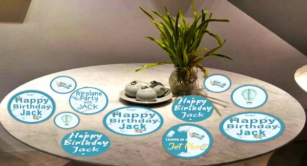 Air Plane Theme Birthday Party Table Confetti