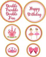 Twin Girls Birthday Party Table Confetti