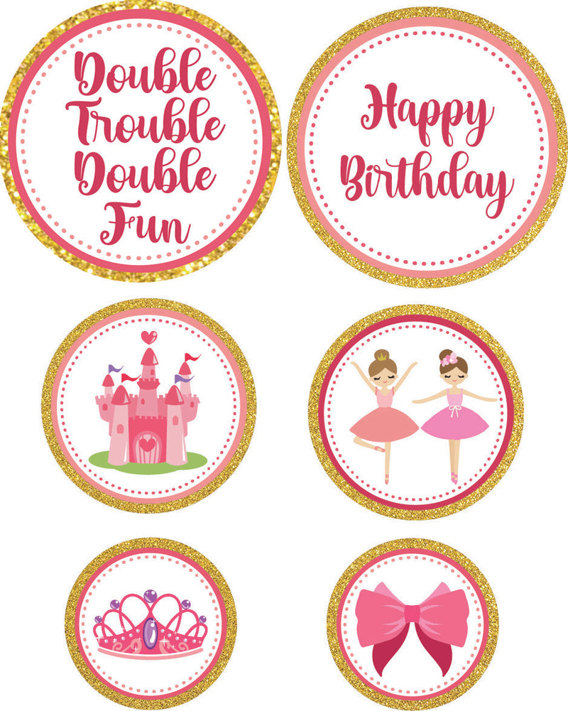 Twin Girls Birthday Party Table Confetti