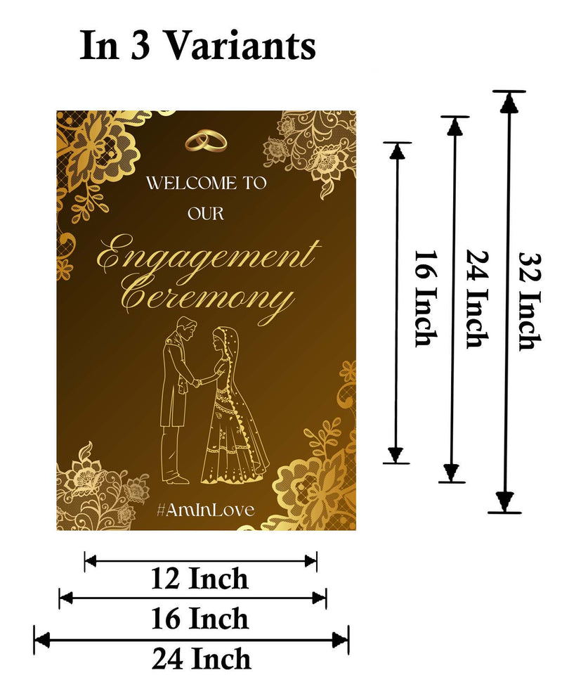 Engagement Ceremony Welcome Board for Decoration