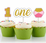 One Is Fun Birthday Party Cupcake Toppers for Decoration