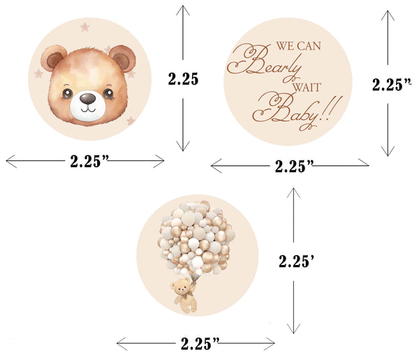 We Can Bearly Wait Theme Baby Shower Party Cupcake Toppers for Decoration