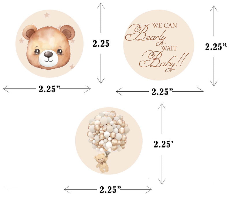 We Can Bearly Wait Theme Baby Shower Party Cupcake Toppers for Decoration