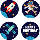 Space Theme Birthday Party Cupcake Toppers for Decoration