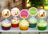 Twotti Fruity Birthday Party Cupcake Toppers for Decoration