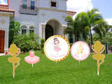 Ballerina Theme Birthday Party Cutouts