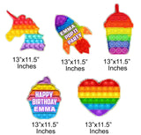 Pop It Theme Birthday Party Cutouts