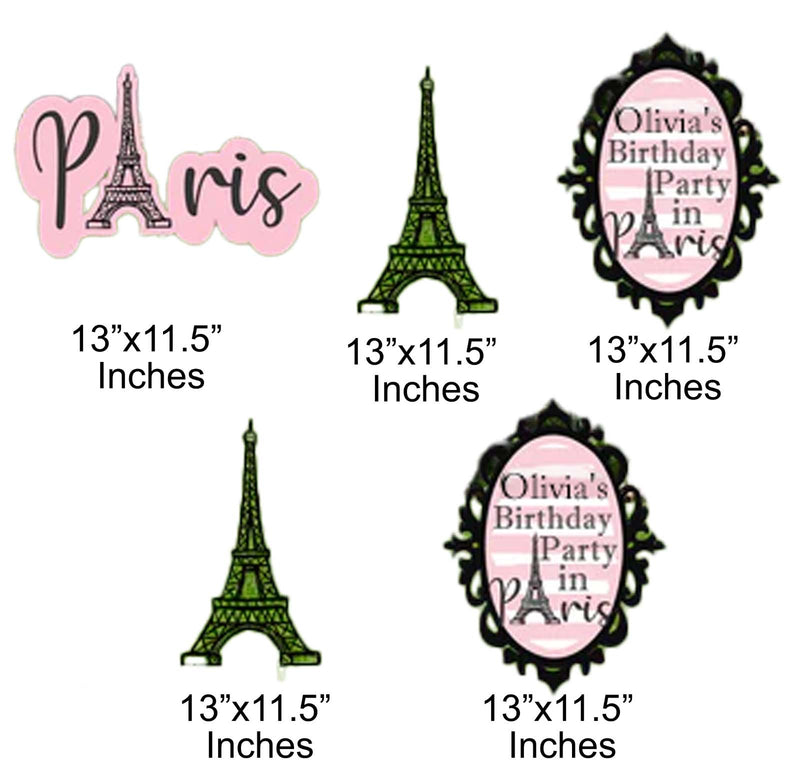 Paris Theme Birthday Party Cutouts