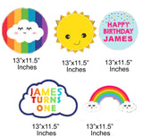 Rainbow Theme Birthday Party Cutouts