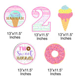 Two Sweet Theme Birthday Party Cutouts
