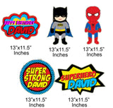 Super Hero Theme Birthday Party Cutouts