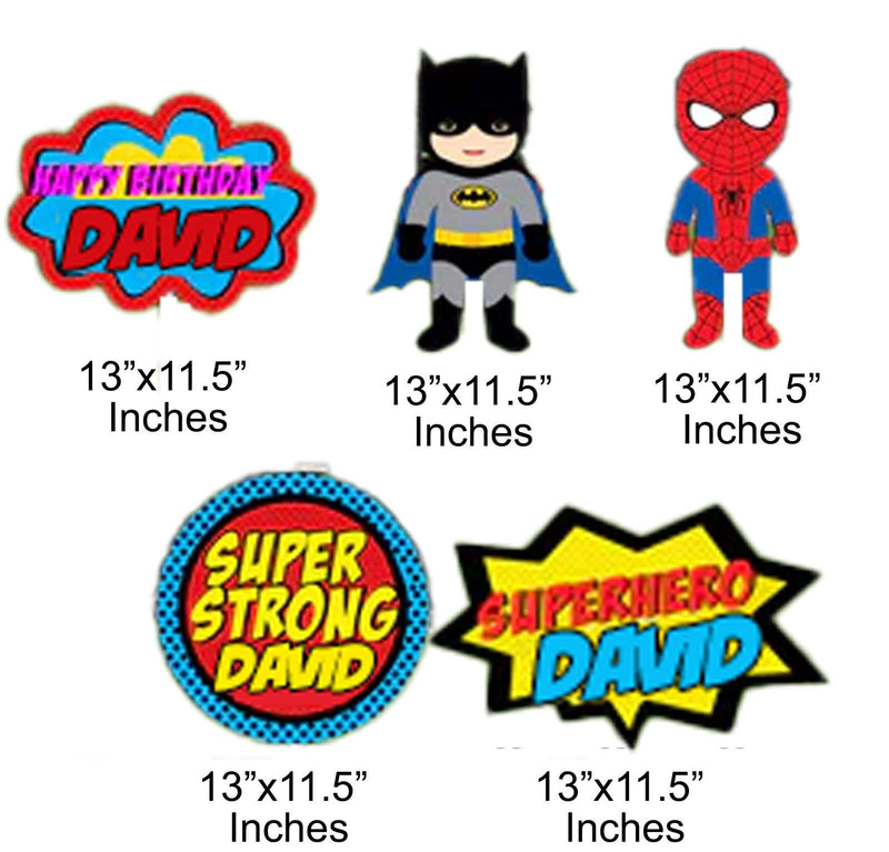 Super Hero Theme Birthday Party Cutouts