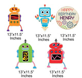 Robot Theme Birthday Party Cutouts