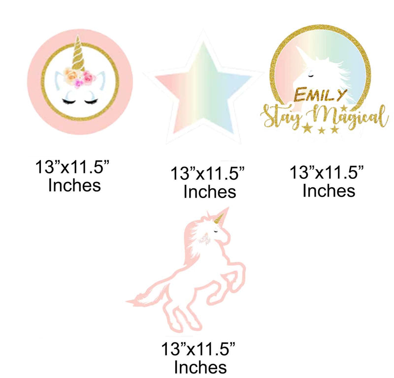 Unicorn Theme Birthday Party Cutouts