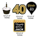 40th Theme Birthday Party Cutouts