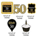 50th Theme Birthday Party Cutouts