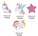 Unicorn Theme Birthday Party Cutouts