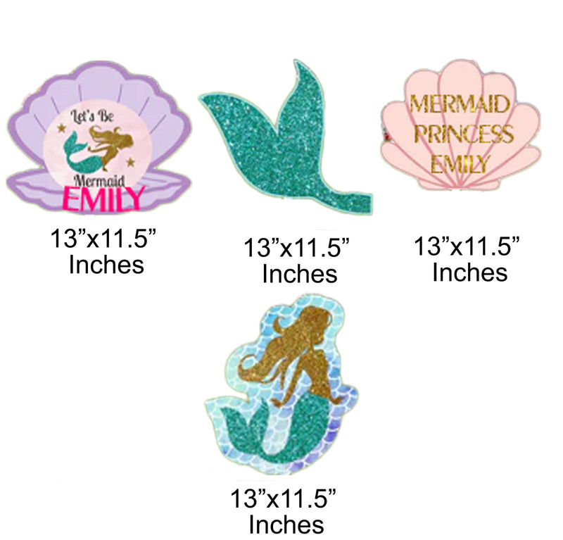 Mermaid Theme Birthday Party Cutouts